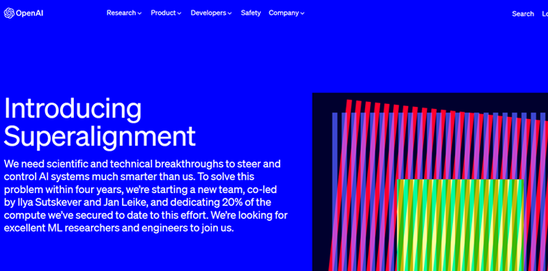 OpenAI宣布成立Superalignment團隊，為超級智能&nbsp;圖片
